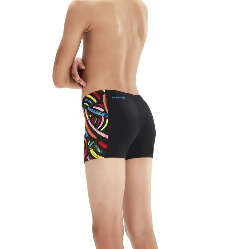 Speedo Boys Digital Panel Aquashort Black/Fluo Multi-4